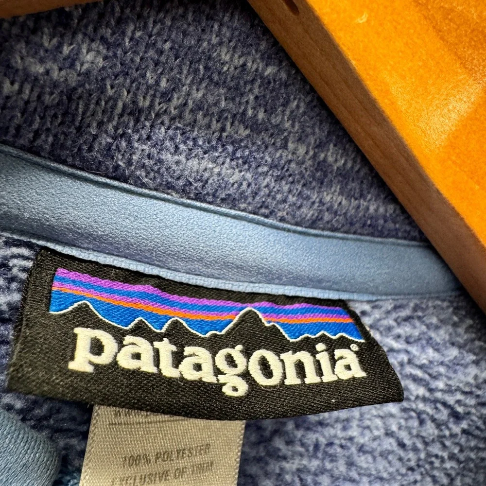 Patagonia Fleece Jacket Womens Small Better Sweater Full Zip Blue Heather